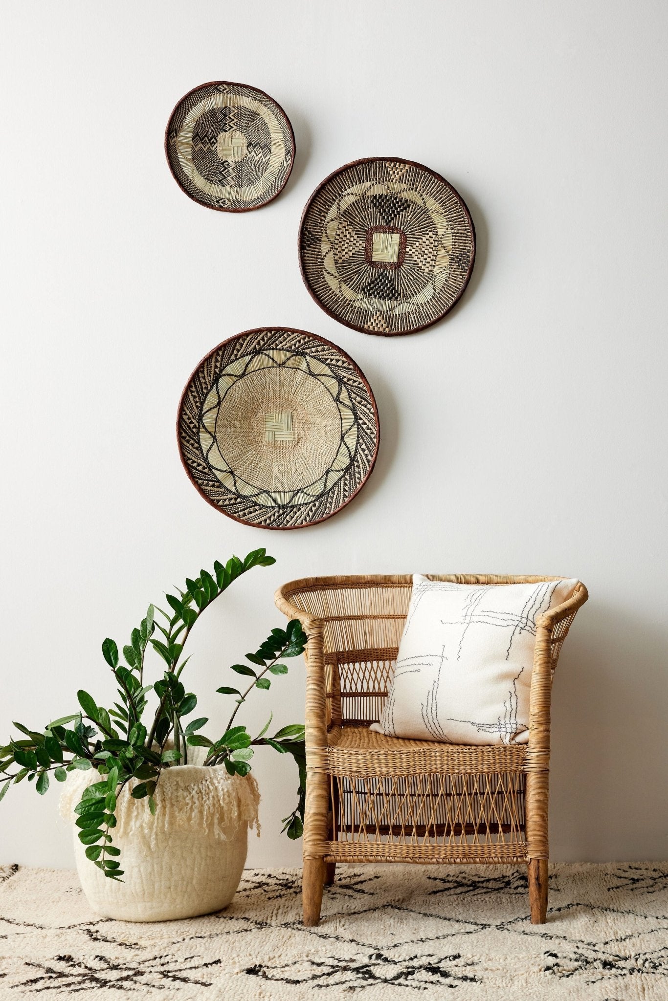 Binga Lace Patterned Basket - Takoa Home Decor