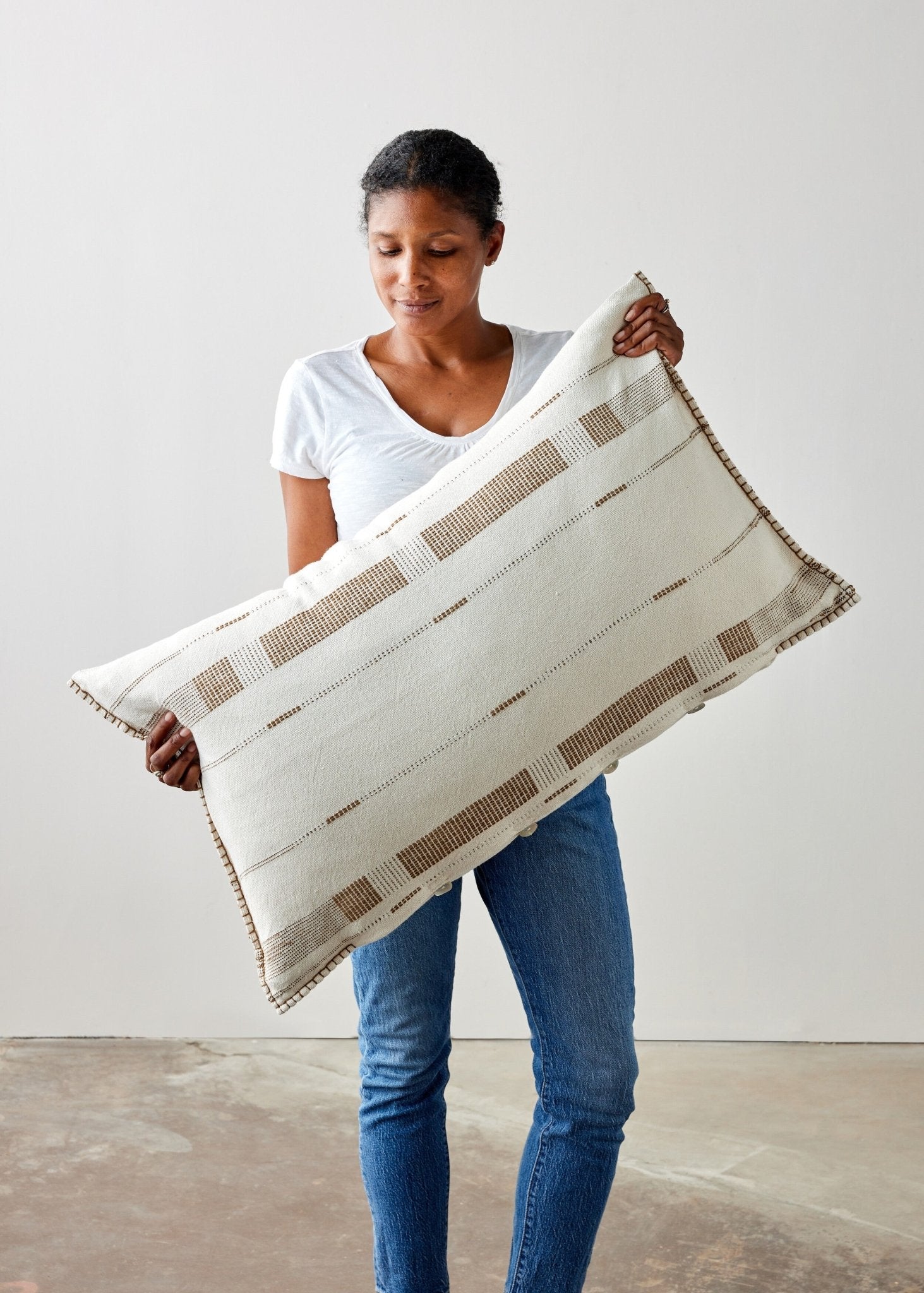 Fulcrum Patina Oversized Cotton Lumbar Pillow - Takoa Home Decor