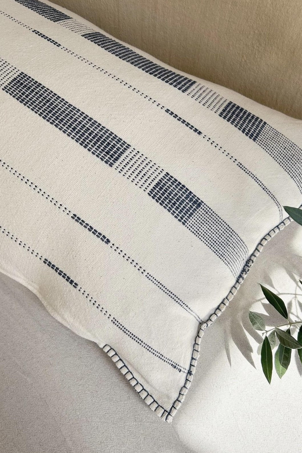 Fulcrum Ink Oversized Cotton Lumbar Pillow - Takoa Home Decor